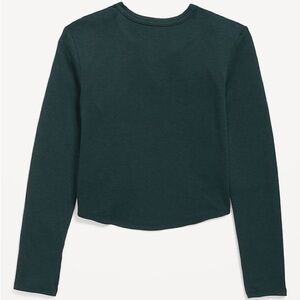Old Navy Glorious Pine UltraLite Long-Sleeve Rib-Knit T-Shirt